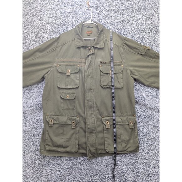 Boulder Creek Trading Co. Cargo Jacket Mens XLT Full Zip Hiking Military Green - Picture 12 of 14